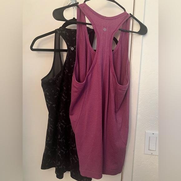 lululemon athletica Women's Tank Tops - 2 tops Purple and Black - Picture 1 of 2